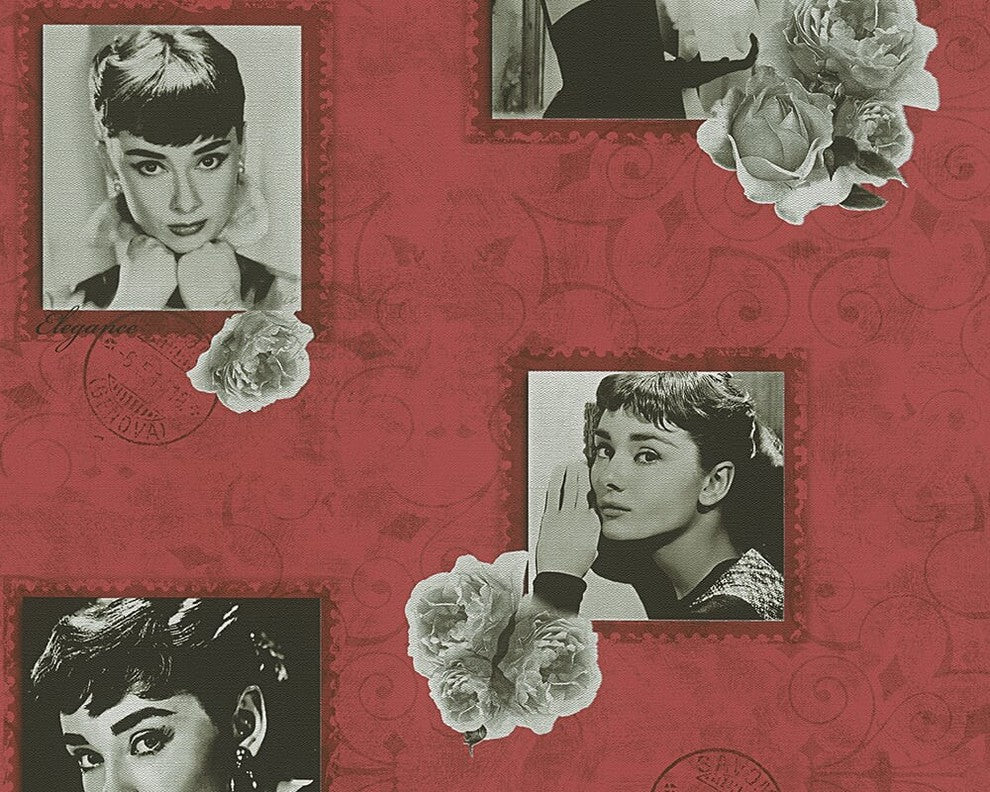 Dekora Natur 6, Naturally Multifaceted Metallic, Red, Black Wallpaper Roll