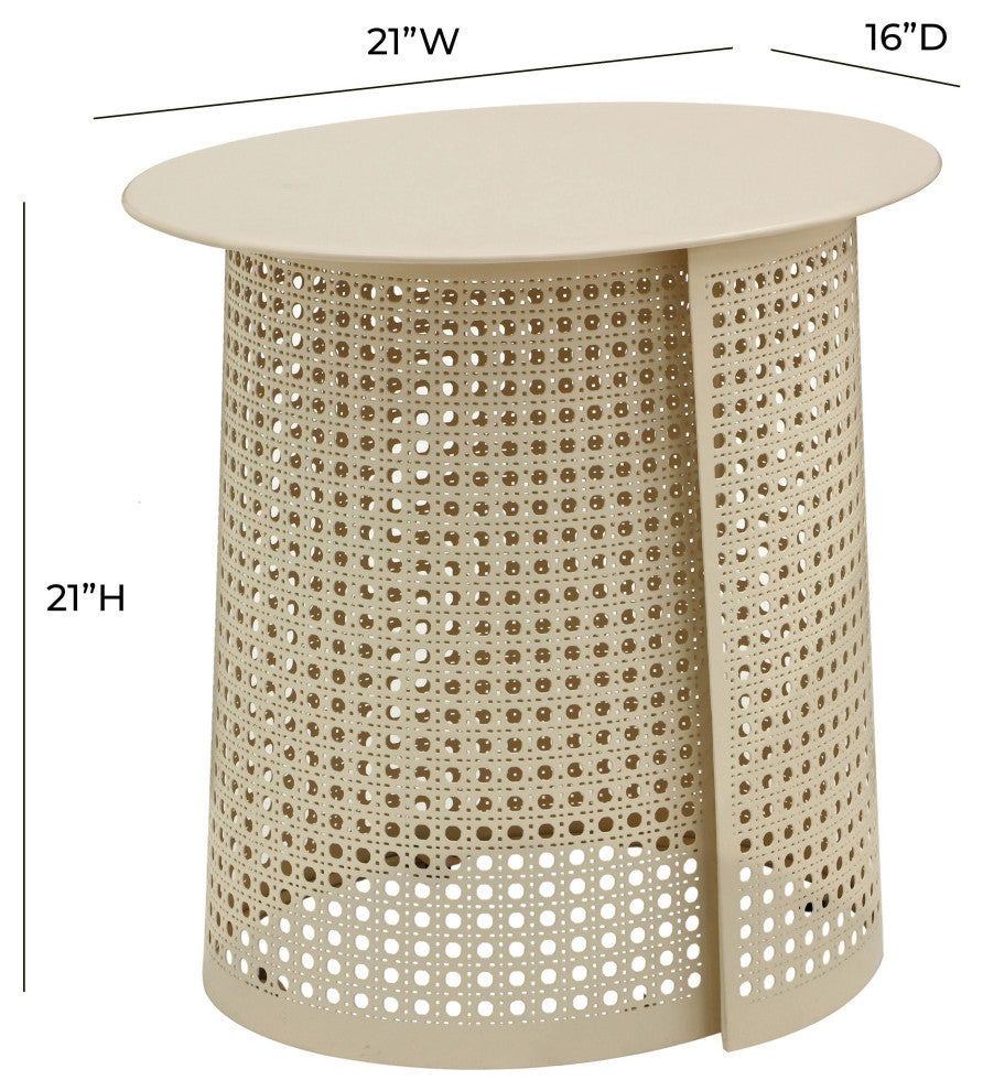 Pesky Eggnog Cream Side Table