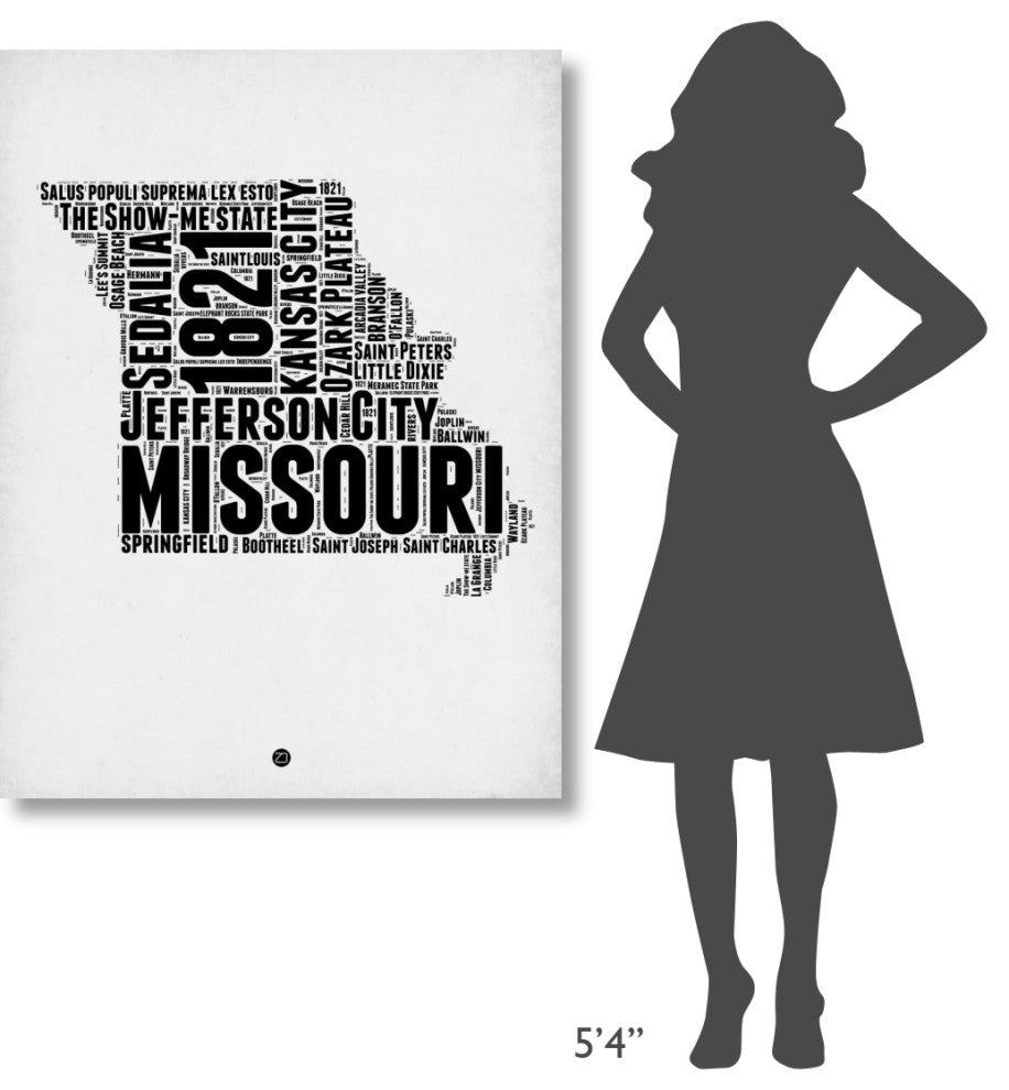 "Missouri Word Cloud 2" Fine Art Print