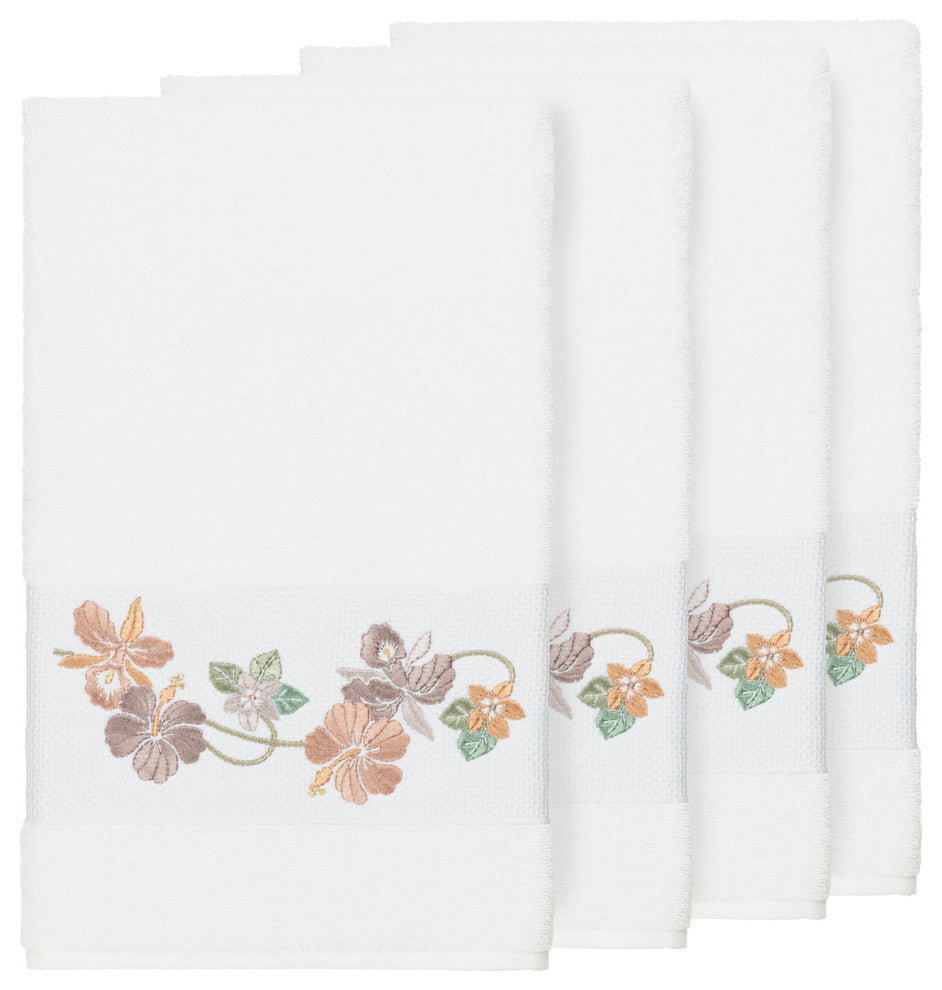 Caroline 4 Piece Embellished Bath Towel Set