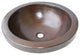 Apron Round Hammered Bathroom Copper Sink