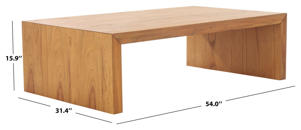 Safavieh Couture Tawney Rectangle Wood Coffee Table, Natural