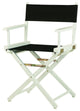 018" Director's Chair White Frame-Black Canvas