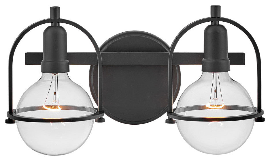 Hinkley Somerset Small Two Light Vanity, Black