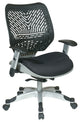 Unique Self Adjusting Raven Black Fabric SpaceFlex Managers Chair
