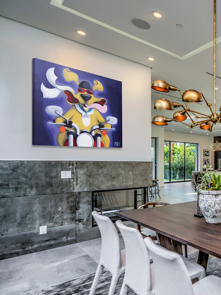 Marmont Hill, "Harley LG" by Mike Taylor Painting Print on Wrapped Canvas, 52x40