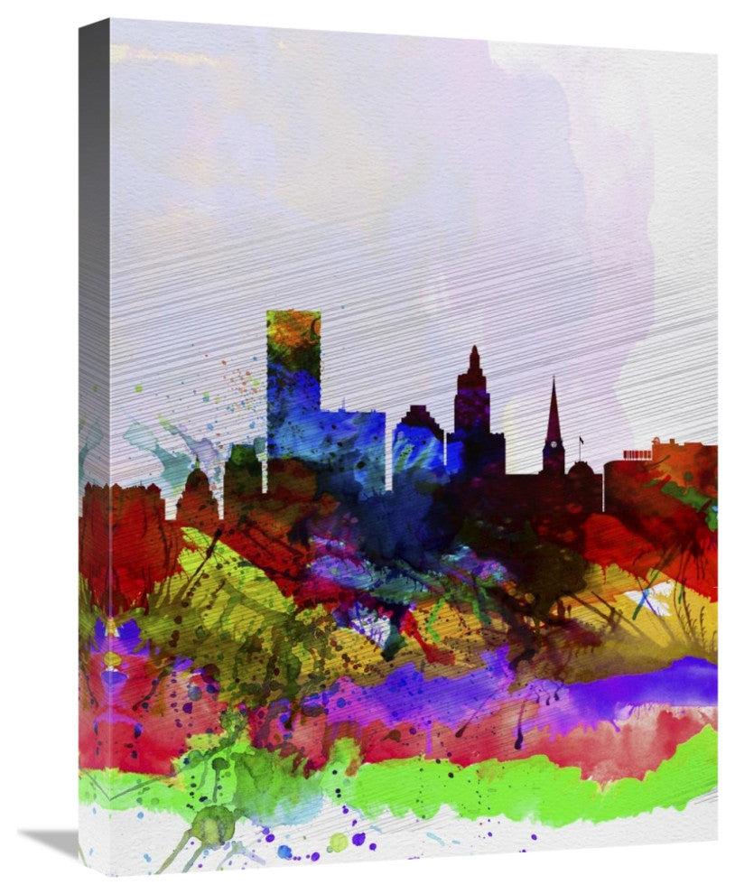"Providence Watercolor Skyline" Fine Art Print