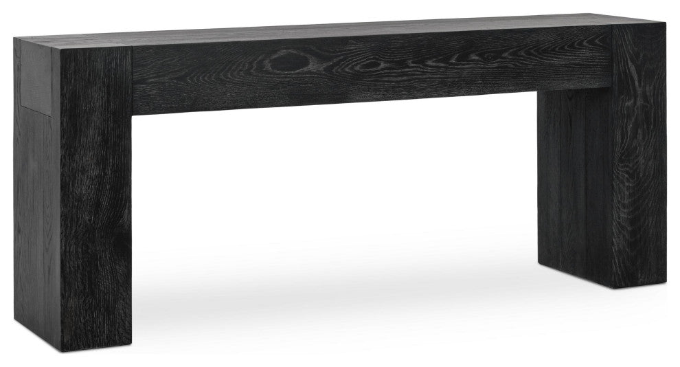 Bristol Cracked Oak 72" Console Table by Kosas Home, Meadow Black