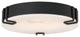 Noga, Flush Mount , 16", Matte Black, Alabaster
