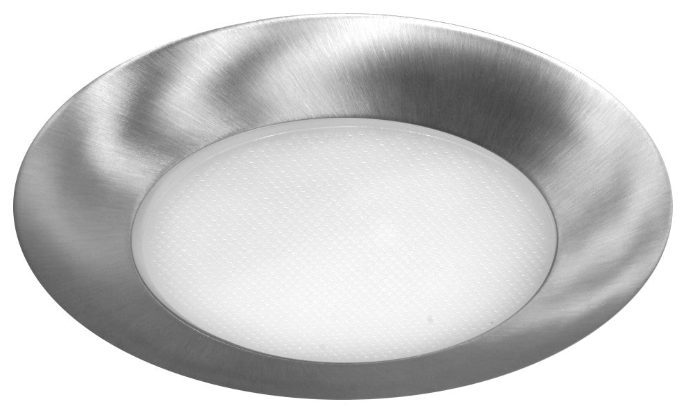 NICOR 6" Flat Albalite Recessed Shower Trim, Nickel