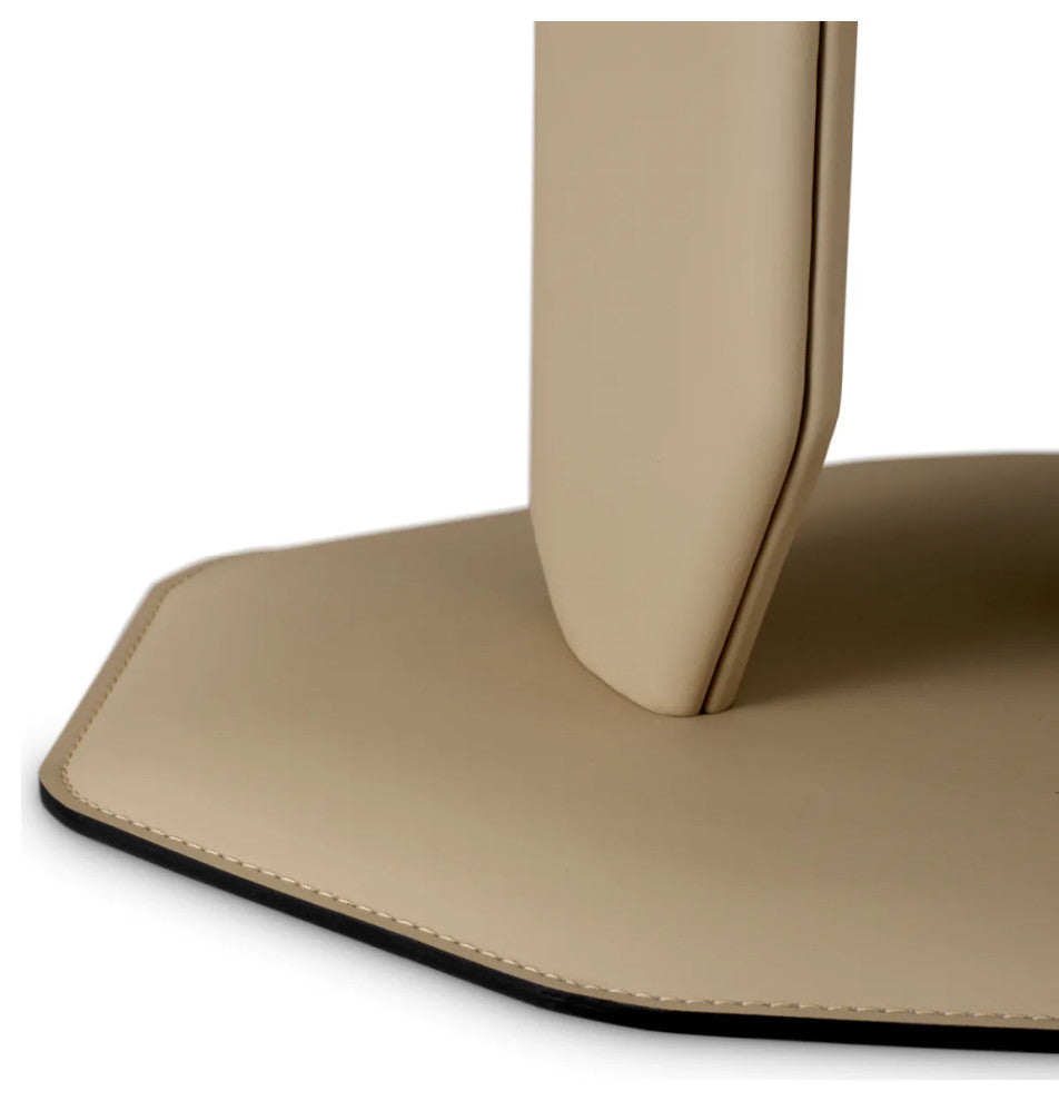 Light Brown Leather Side Table, Eichholtz Maurizio