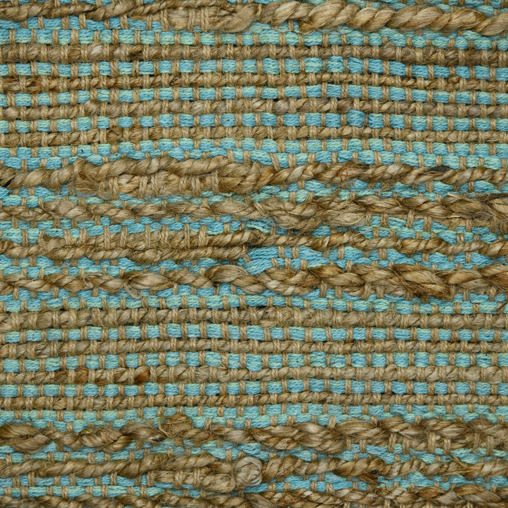 Naturals Sinclair Area Rug, Aqua, 8' x 10', Striped