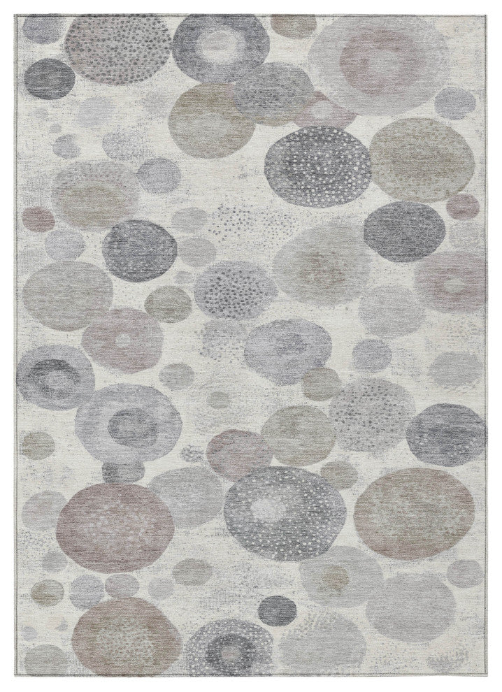 Machine Washable Indoor/Outdoor Chantille ACN1896 Ivory 5' x 7'6" Rug