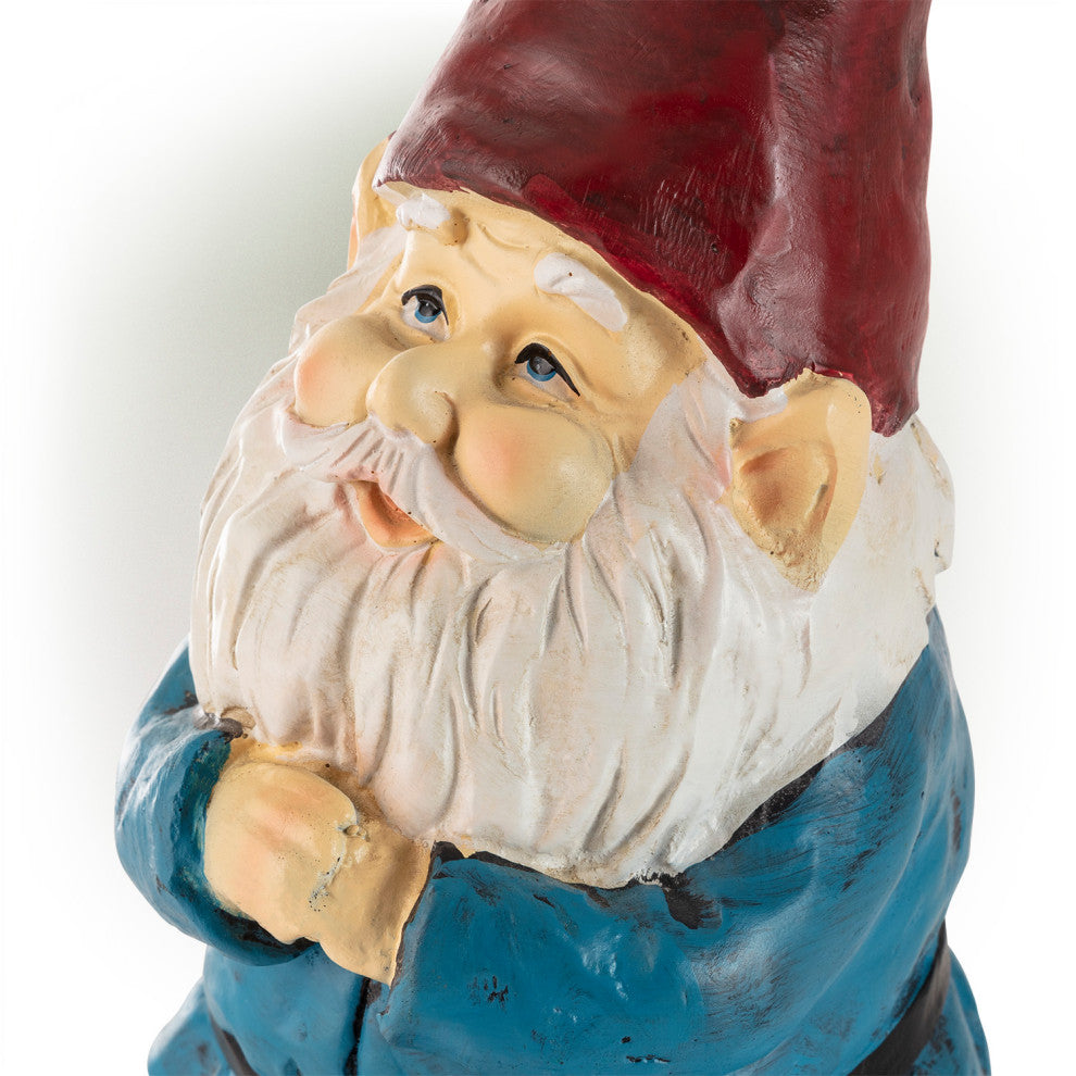 Bearded Garden Gnome Statue with Red Hat