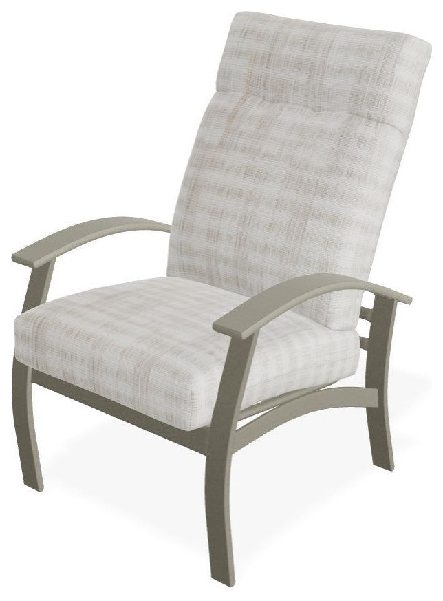 Belle Isle Cushion Outdoor Armchair, Illusion Plaid Birch/Storm