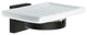 Skylar Wall-Mounted Soap Dish and Holder, Matte Black and White Ceramic