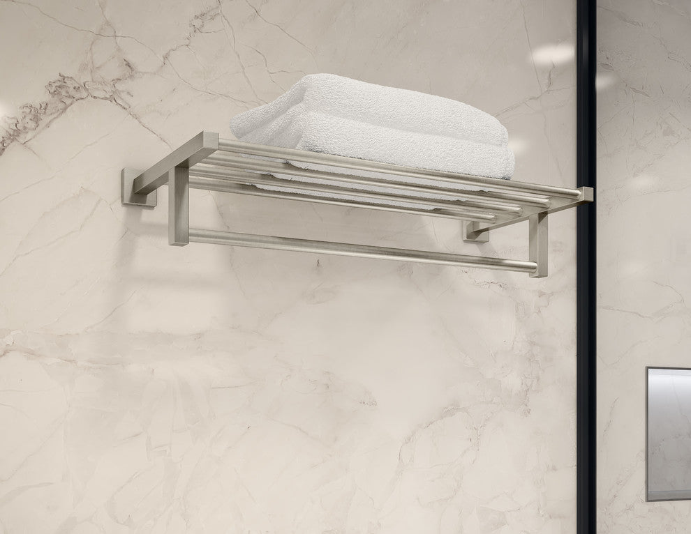 Duro 22 inch Towel Shelf with Mounting Hardware, Satin Nickel