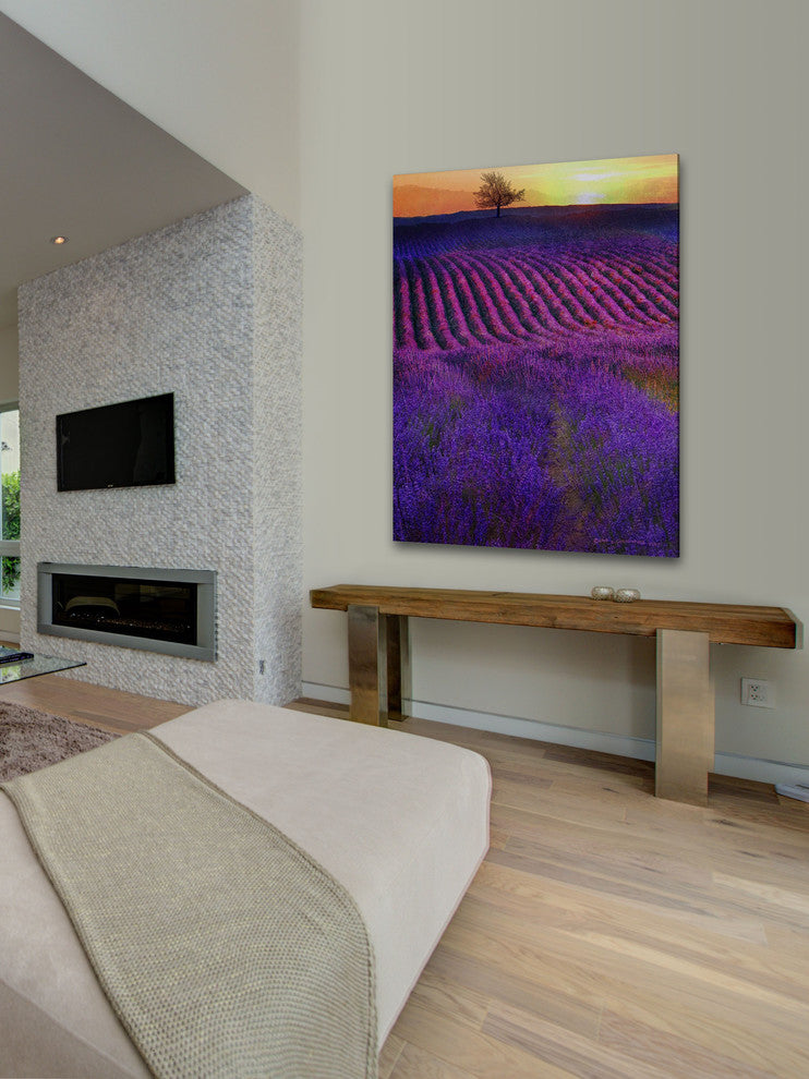 "High Summer Lavenders" Painting Print on Canvas by Chris Vest