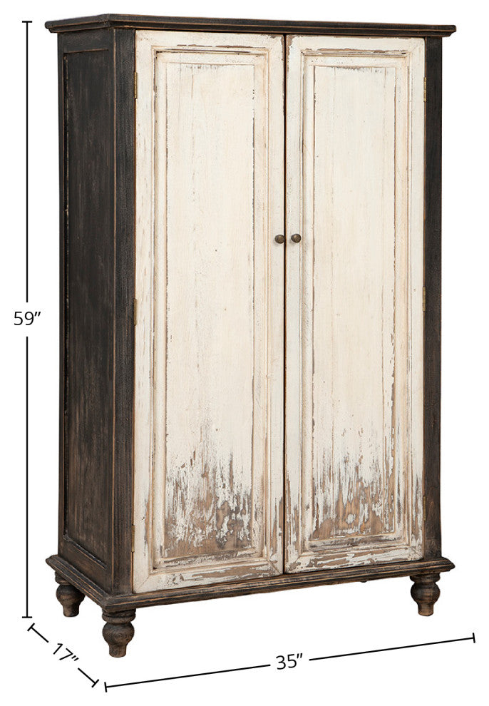 Nagle 59" Tall Storage Cabinet, Black