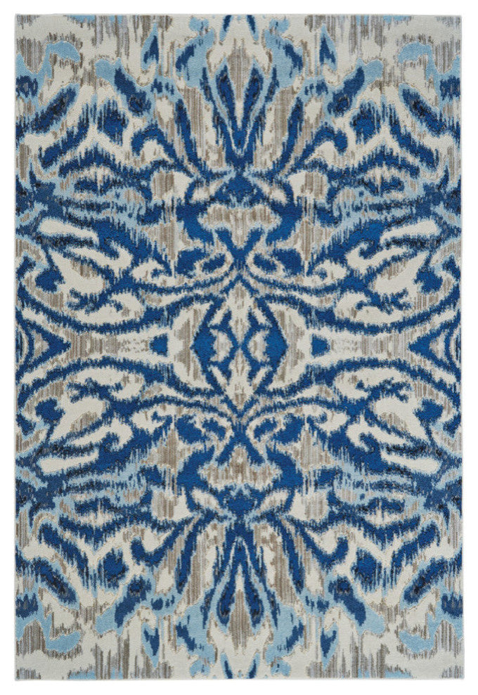 Weave & Wander Carini Rug, Blue Haze, 5'3"x7'6"
