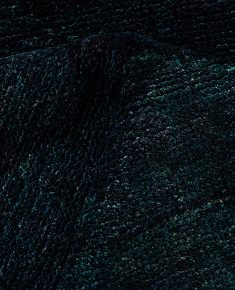 Overdyed One-of-a-Kind Hand-Knotted Area Rug Green, 6' 2" x 8' 10"