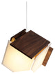 Mica L 1-Light Pendant, Walnut - Frosted Polymer, Incandescent