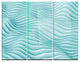 "Fractal Rippled Blue 3-D Waves" Metal Wall Art, 3 Panels, 36"x28"