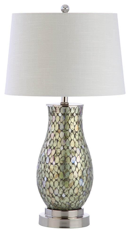 Douglas Mosaic LED Table Lamp, Green, 28"