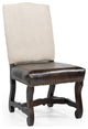 Kelcy Upholstered Dining Chairs, Set of 2, Beige/Dark Brown