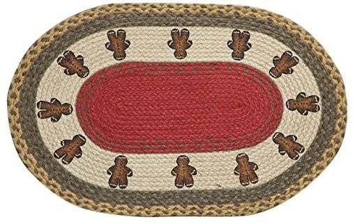 Earth Rugs OP-111 Gingerbread Men Oval Patch 20" x 30"