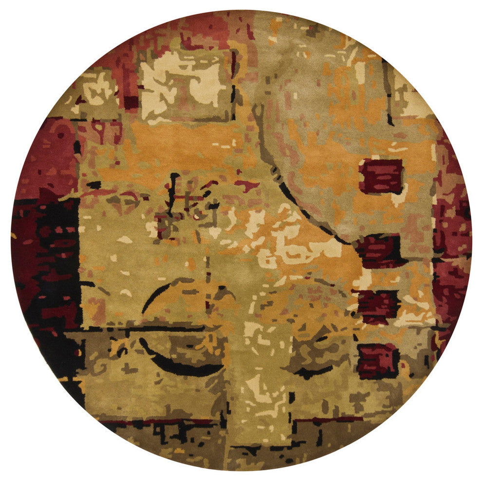 Nirvana Contemporary Area Rug, 7'9" Round