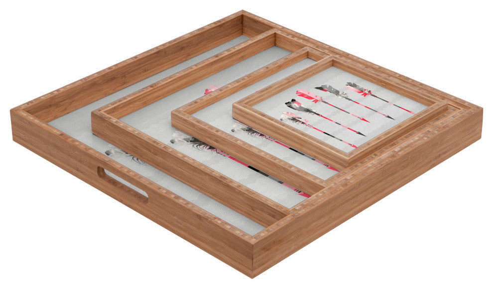 Deny Designs Iveta Abolina Coral Feathers Square Tray