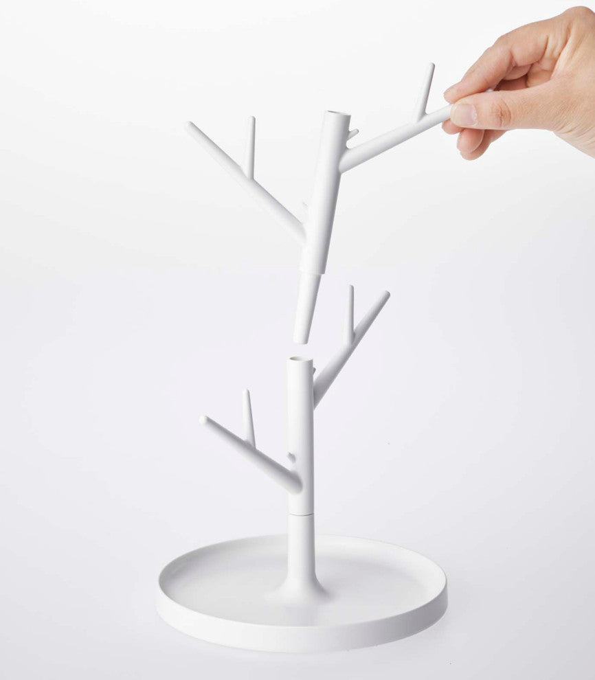 Branch Glass & Mug Tree, White