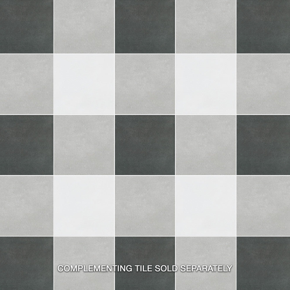Twenties Ceramic Floor and Wall Tile, Plain Gray