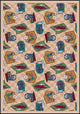 Kaleidoscope Rug, Fabulous Fifties, 7'8"x10'9", Beige