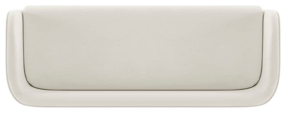 Marsha Velvet Bench, Dainty Cream