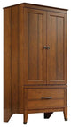 Pemberly Row 2 Doors Wood Armoire with Drawer in Washington Cherry