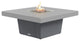 Square Fire Pit Table, 48x48, Chat Height, Propane, Hilltop Grey Top, Gray