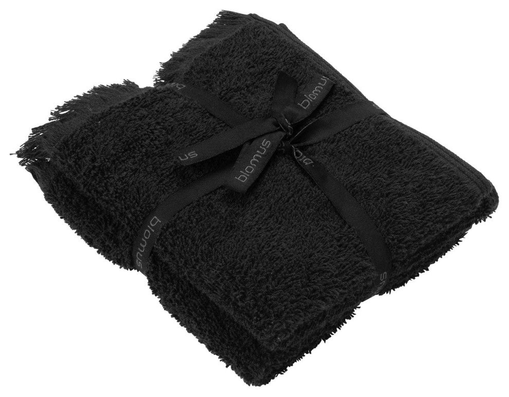 FRINO Guest Hand Towels, Set of 2, Black