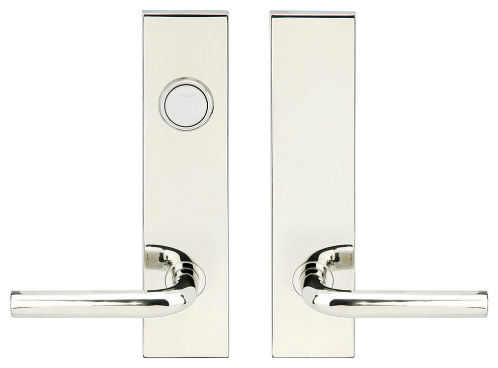 Cologne Lever, Tubular Dummy Entry With Dummy Cylinder, Polished Stainless Steel