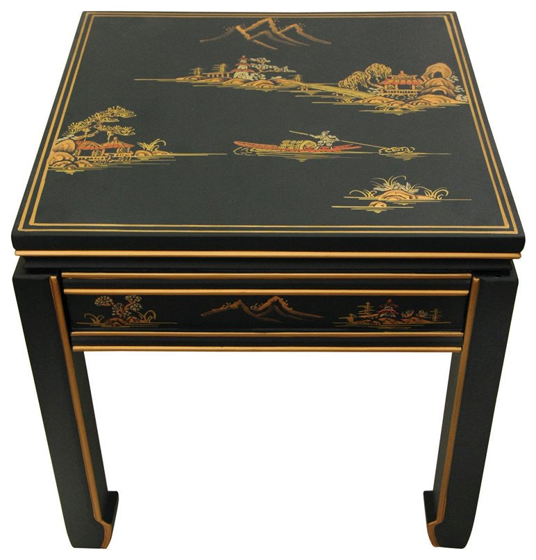 Black Lacquer Square Ming Table