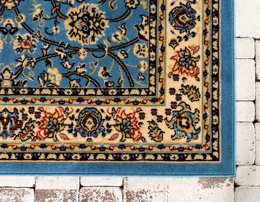 Unique Loom Light Blue Washington Sialk Hill 4' 0 x 6' 0 Area Rug