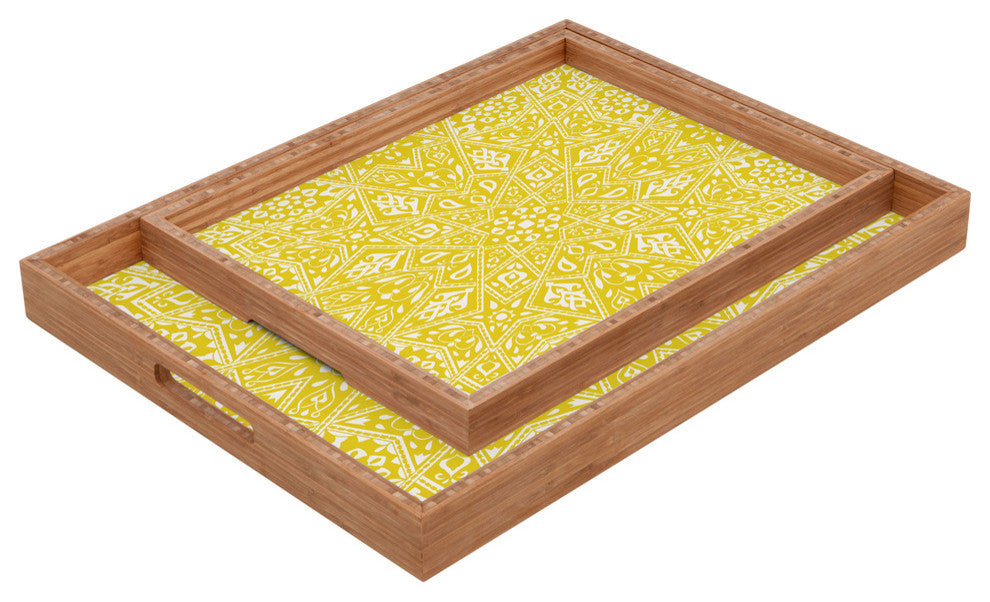 Deny Designs Aimee St Hill Amirah Yellow Rectangular Tray