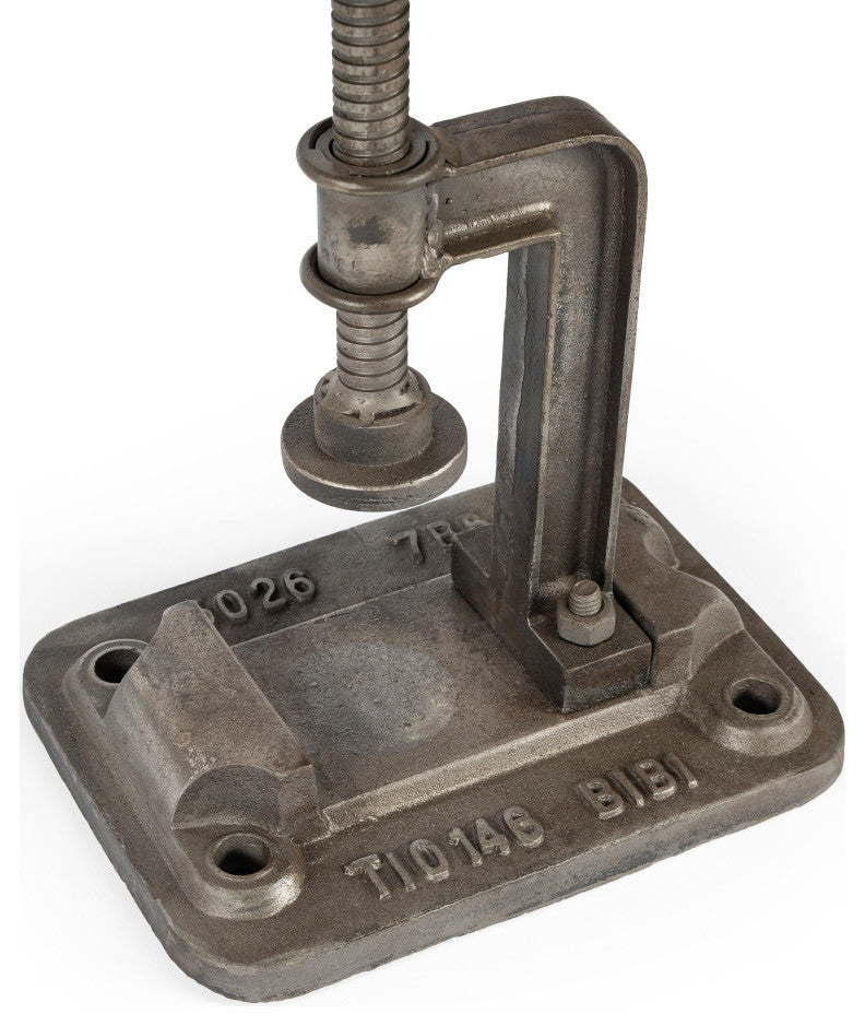 Ellis Adjustable Pedastal Side table, Silver