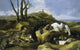 Jan Fyt Spaniels Stalking Rabbits in the Dunes - 18" x 27" Premium Canvas Print