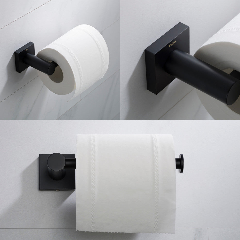 Ventus Bathroom Toilet Paper Holder, Matte Black