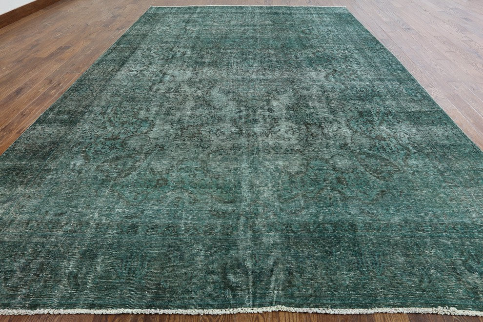 Oriental Hand Knotted Overdyed Wool Area Rug 10'x13, W2290