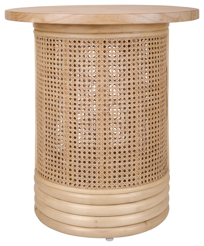 Brisa Rattan Coffee Table/ End Table With Wood Top, End Table