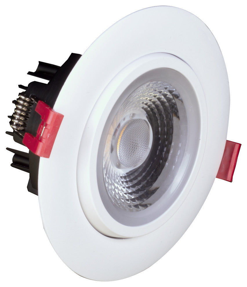 4" LED Gimbal Recessed Downlight, White, 3000k