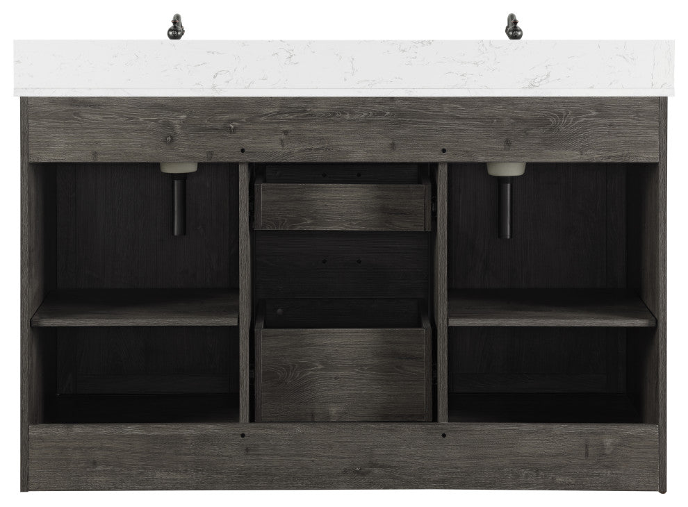 Rafter 54" Bathroom Vanity, Charcoal Gray